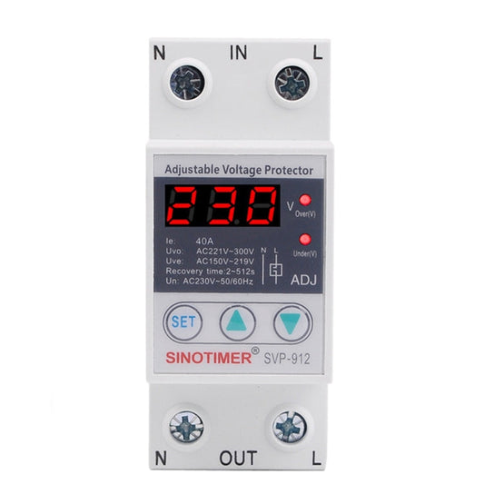 SINOTIMER SVP-912 Adjustable Self-resetting Intelligent Under-voltage Protector, Current: Reluova