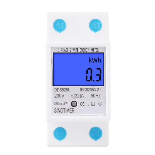 DDS528L Backlight Display Home Single-phase Rail Energy Meter 5-32A Reluova