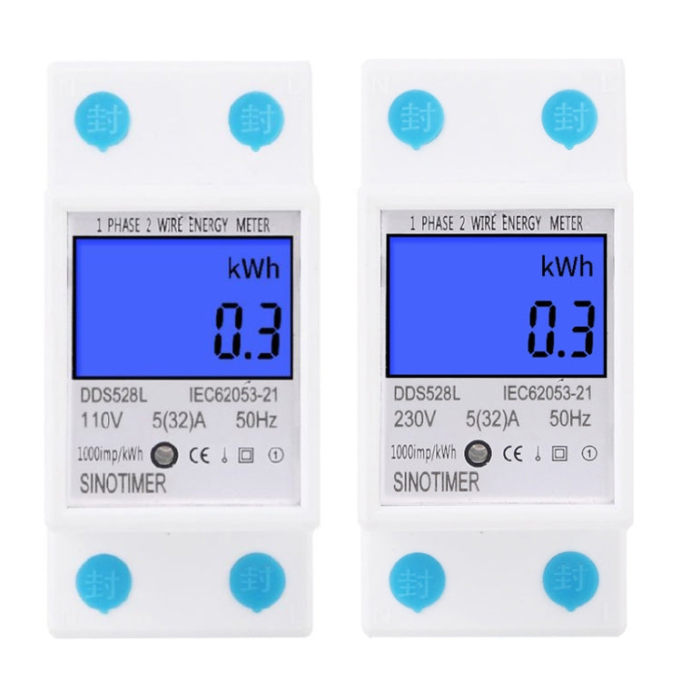 DDS528L Backlight Display Home Single-phase Rail Energy Meter 5-32A Reluova