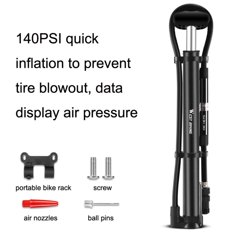 WEST BIKING YP0711122 Portable Bicycle High Pressure Pump