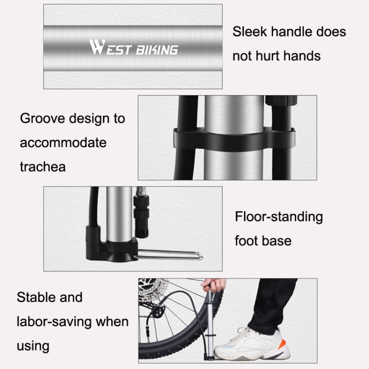 WEST BIKING YP0711122 Portable Bicycle High Pressure Pump Reluova