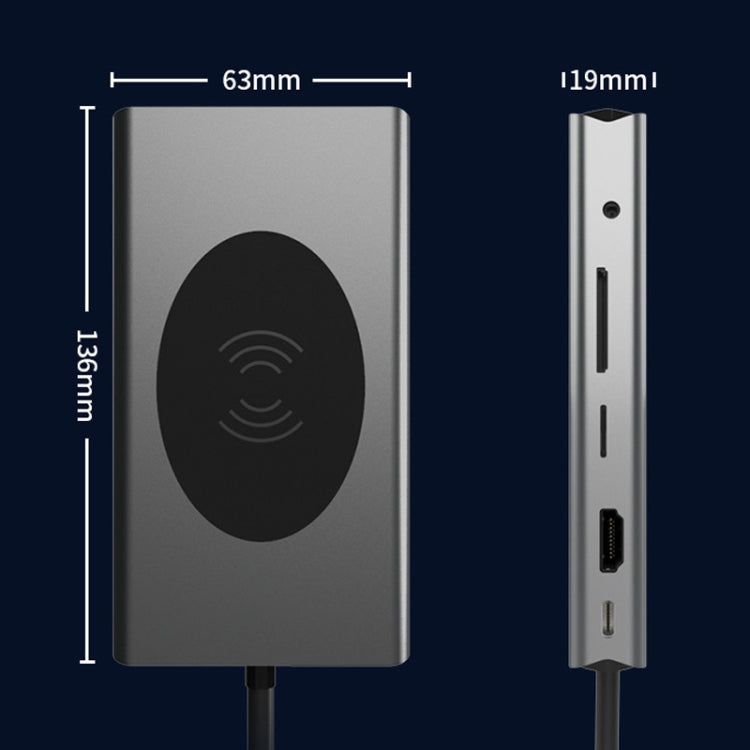 BX13V 13 In 1 Type-C Docking Station Wireless Charging Hub My Store