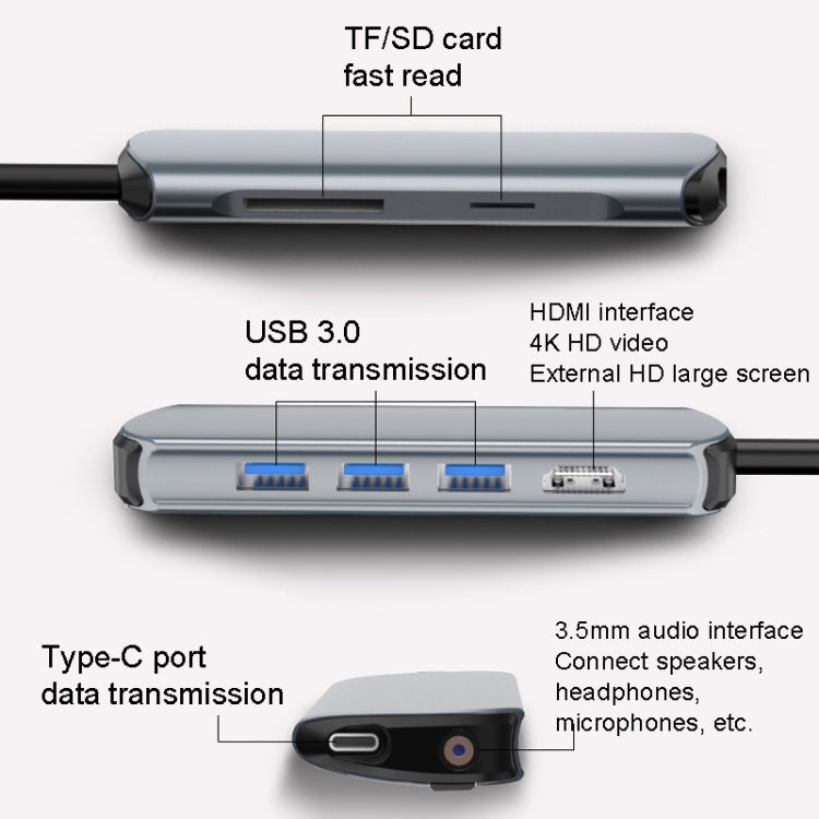 Type-C Extension Dock 8 In 1 Laptop Converter USB HUB Hub My Store