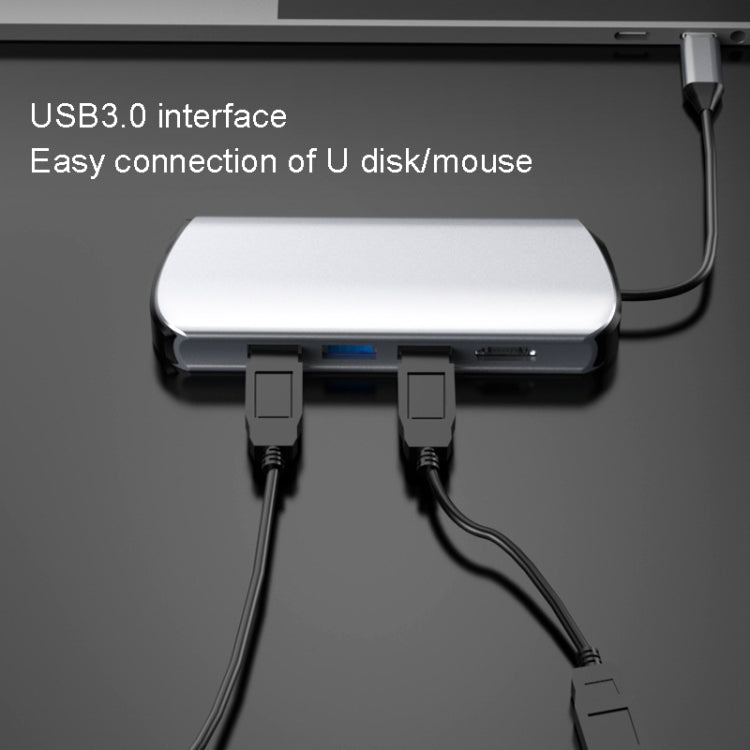 Type-C Extension Dock 8 In 1 Laptop Converter USB HUB Hub My Store