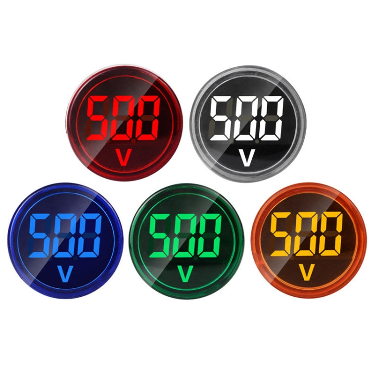 2 PCS DC Voltage Signal Indicator 22mm Round 6-100V Universal Voltmeter-Reluova