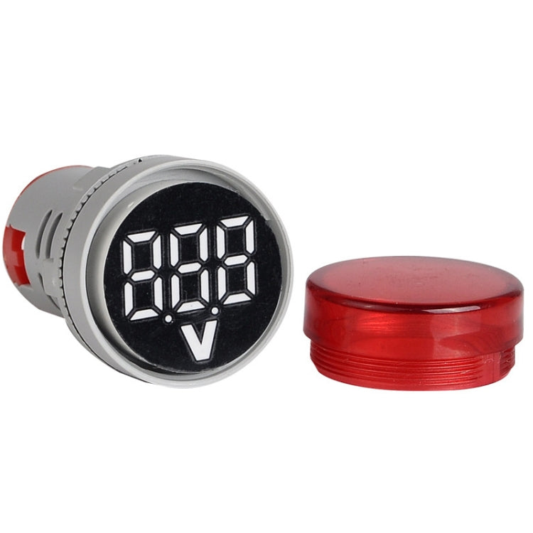 2 PCS DC Voltage Signal Indicator 22mm Round 6-100V Universal Voltmeter