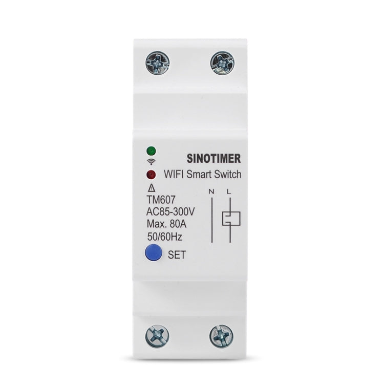 SINOTIMER TM607 Intelligent Wifi Timer Mobile App Home Rail Remote Control Time Switch 80A 85-300V My Store