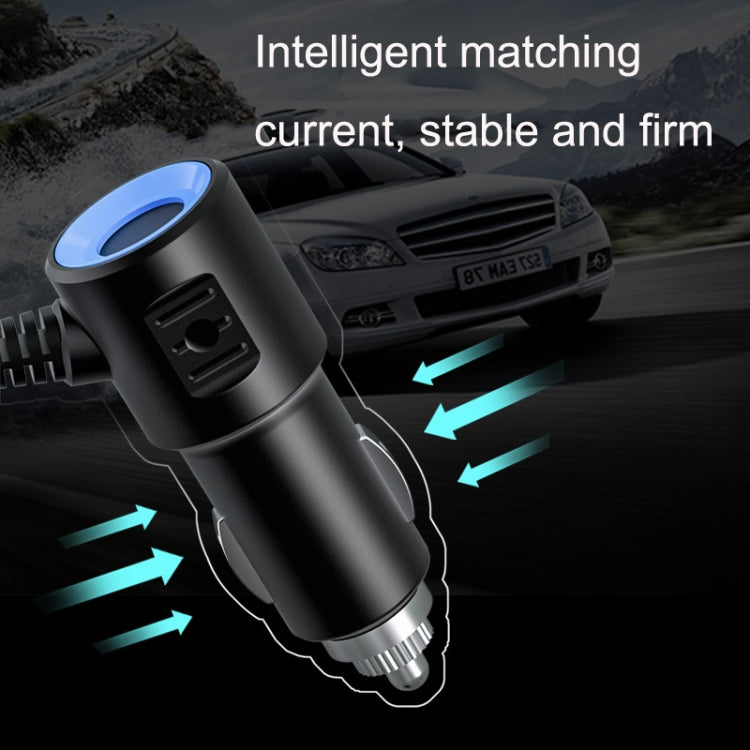 Dual USB + Type-C / USB-C 3 Hole Cigarette Lighter Car Charger, Style: