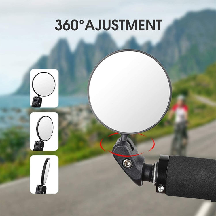 Bicycle Convex Rearview Mirror Large View 360 Degree Rotating Mirror Reluova