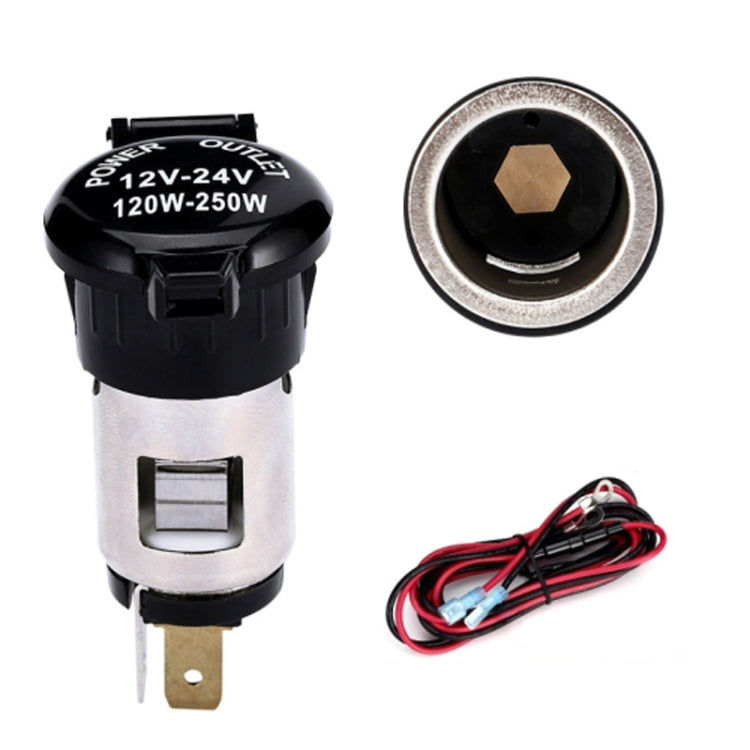 Car Modified Cigarette Lighter Waterproof Vehicle Charging Power Socket No Cigarette Type (with 1.5cm Line)