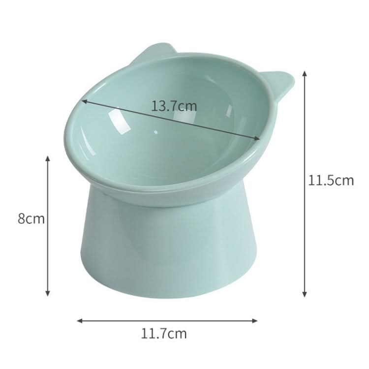 Pet Tall Protection Cervical Slant Mouth Food Bowl Anti-overturning Plastic Cat Bowl - Reluova