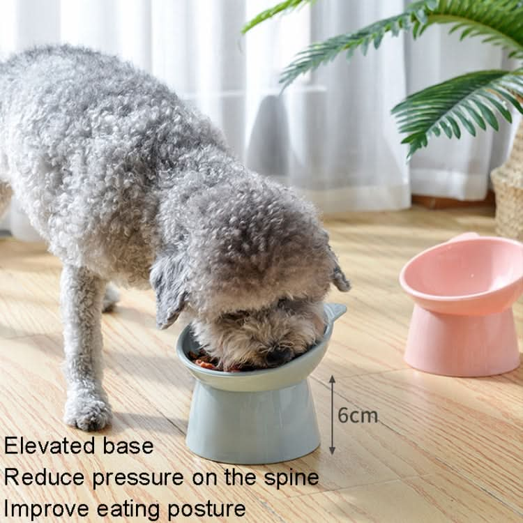 Pet Tall Protection Cervical Slant Mouth Food Bowl Anti-overturning Plastic Cat Bowl - Reluova