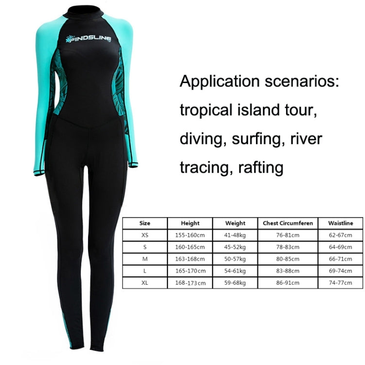 FINDSLINE  Lycra Diving Cloth Female Thin Quick-Dry Waterproof Full Body Sunblock Wetsuit Reluova