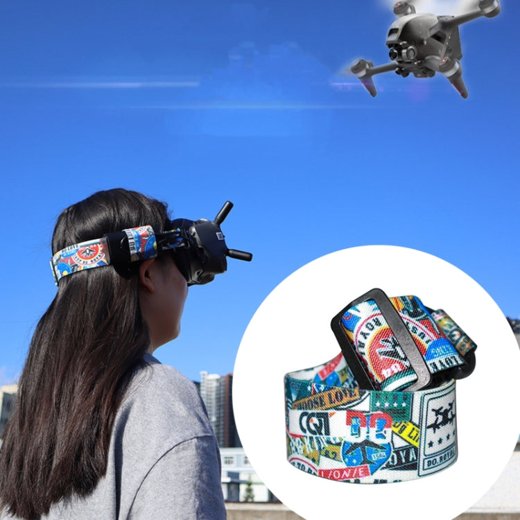 Flight Video Glasses Graffiti Color Headband Fixed Strap For DJI FPV Goggles V2 My Store