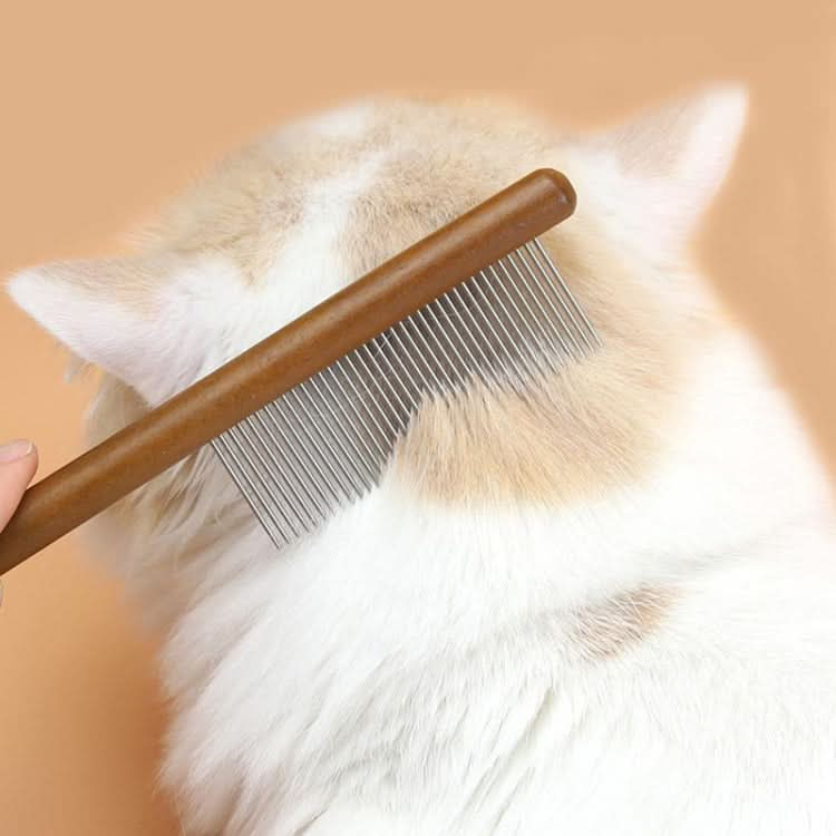 Cat Dog Solid Wood Comb For Removing Floating Hair Pet Cleaning Grooming Flea Comb - Reluova