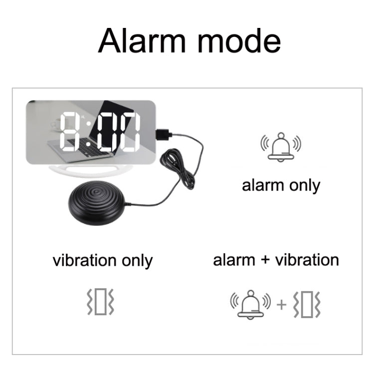 TS-8202 Multifunctional LED Vibration Mirroring USB Alarm Clock My Store