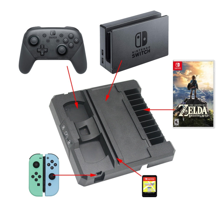 Multifunctional Game Console Handle Charging Base Storage Bracket For Nintendo Switch Reluova