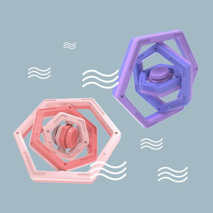 2 PCS Hexagonal 3D Infinite Flip Finger Decompression Educational Toy-Reluova