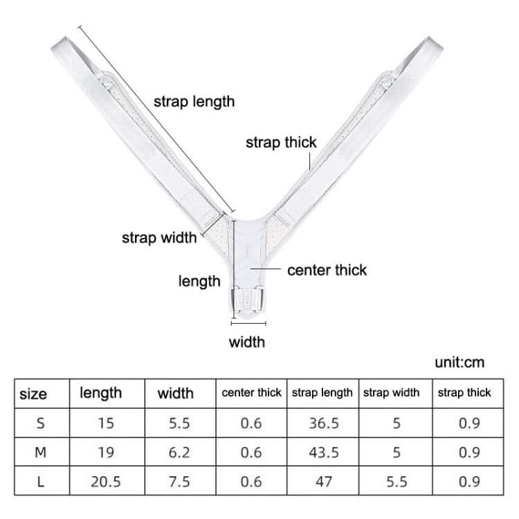 Invisible Breathable Posture Correction Belt Adjustable Back Corrector, Size: Reluova