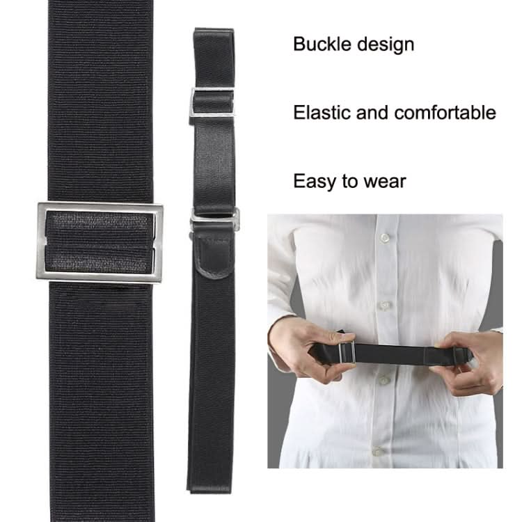 Shirt Fixed Anti -slip Anti -wiring Fixed Hidden Belt, Style: Leather Model Reluova