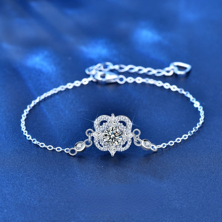 XRA002 Four-Leaf Grass Bracelet 925 Silver Moissanite Diamond Bracelet