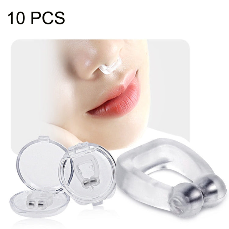 10 PCS Mini Portable Silicone Magnetic Snoring Stopper