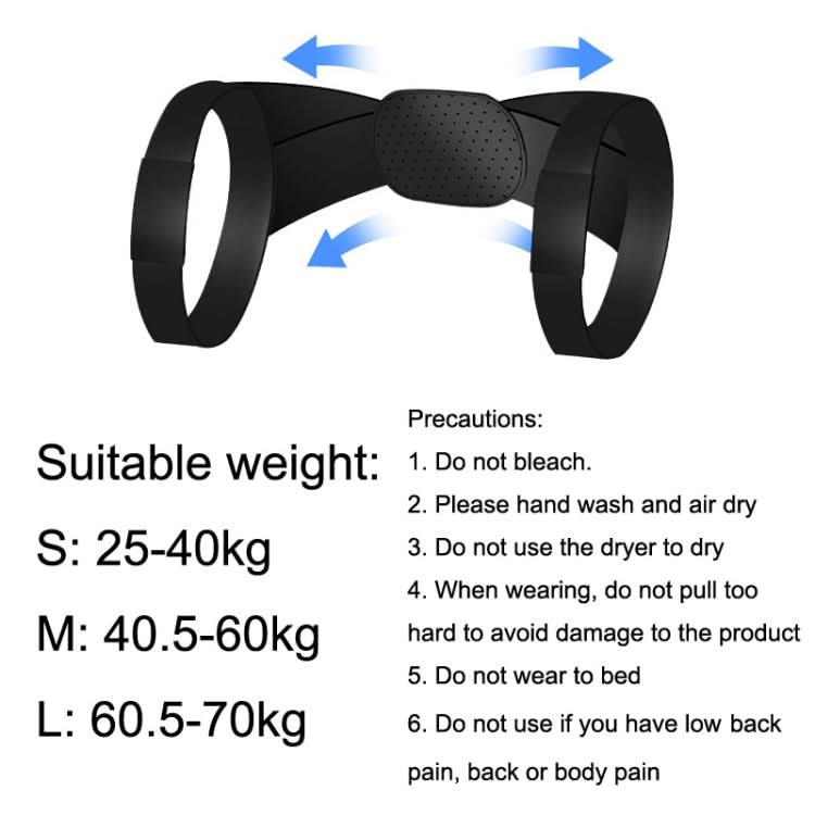 3 PCS Invisible Breathable Anti-hunchback Posture Correction Belt, Size:-Reluova