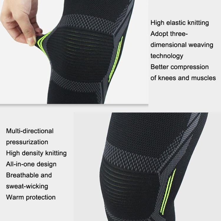 Nylon Sports Protective Gear Four-Way Stretch Knit Knee Pads, Size: