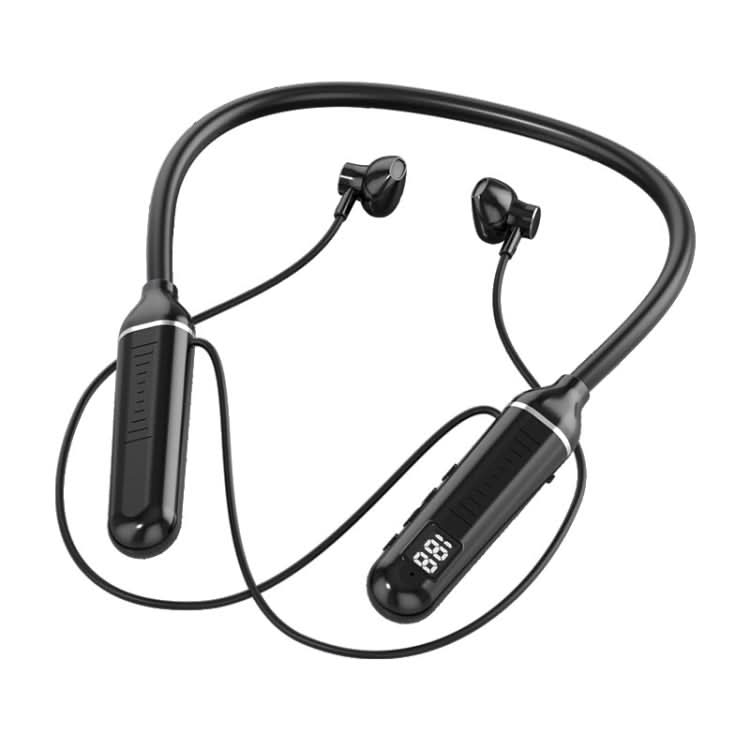 YD-36 Wireless Bluetooth Neck-mounted Earphone with Digital Display Function