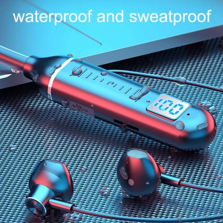 YD-36 Wireless Bluetooth Neck-mounted Earphone with Digital Display Function