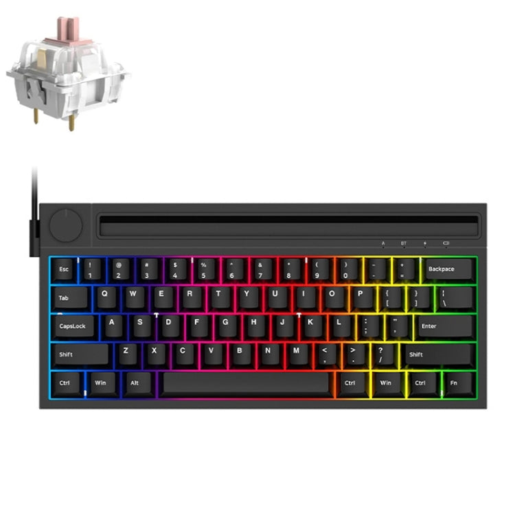 Ajazz K620T 62 Keys Bluetooth Wireless Dual Mode Mechanical Keyboard, Style: