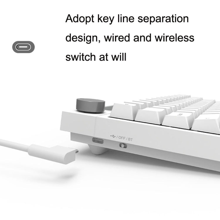 Ajazz K620T 62 Keys Bluetooth Wireless Dual Mode Mechanical Keyboard, Style: