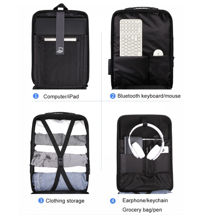 Hard Shell Backpack Alloy Frame Anti-Theft Computer Bag For Men My Store