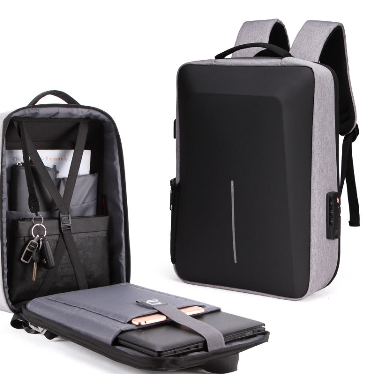 Hard Shell Backpack Alloy Frame Anti-Theft Computer Bag For Men