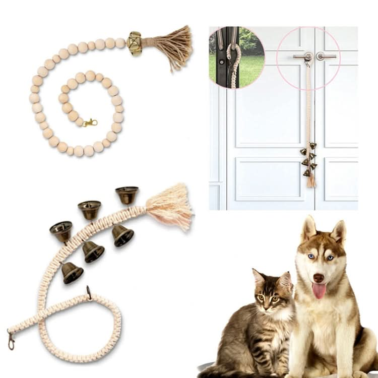 Dog Doorbell Dog Trainer Hanging Rope Funny Cat Toy,Style: - Reluova