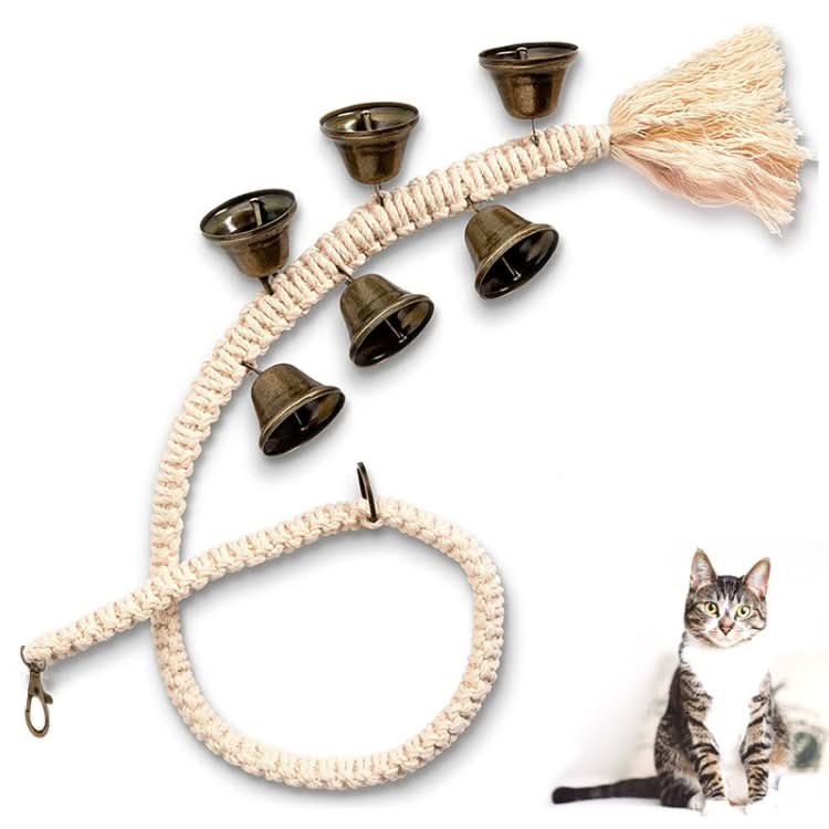 Dog Doorbell Dog Trainer Hanging Rope Funny Cat Toy,Style: - Reluova