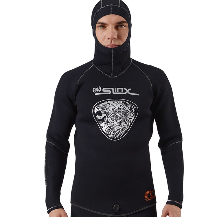 SLINX Thickened Long-sleeved Split Wetsuit With Headgear