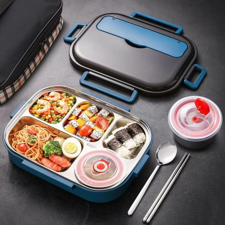 304 Stainless Steel Double-Layer Large-Capacity Portable Lunch Box-Reluova