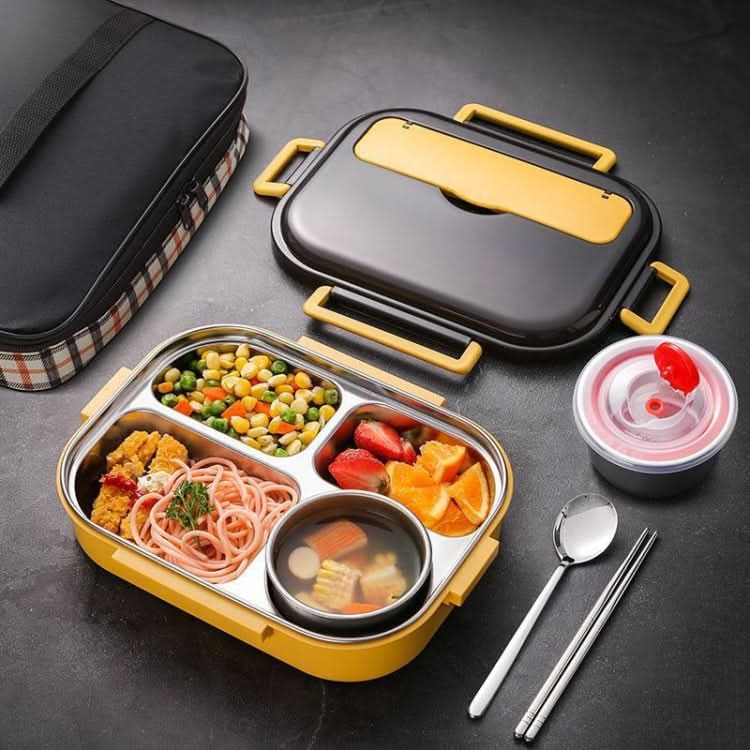 304 Stainless Steel Double-Layer Large-Capacity Portable Lunch Box-Reluova