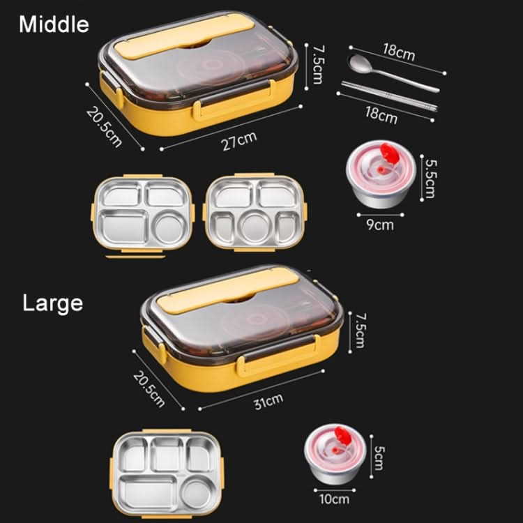 304 Stainless Steel Double-Layer Large-Capacity Portable Lunch Box-Reluova