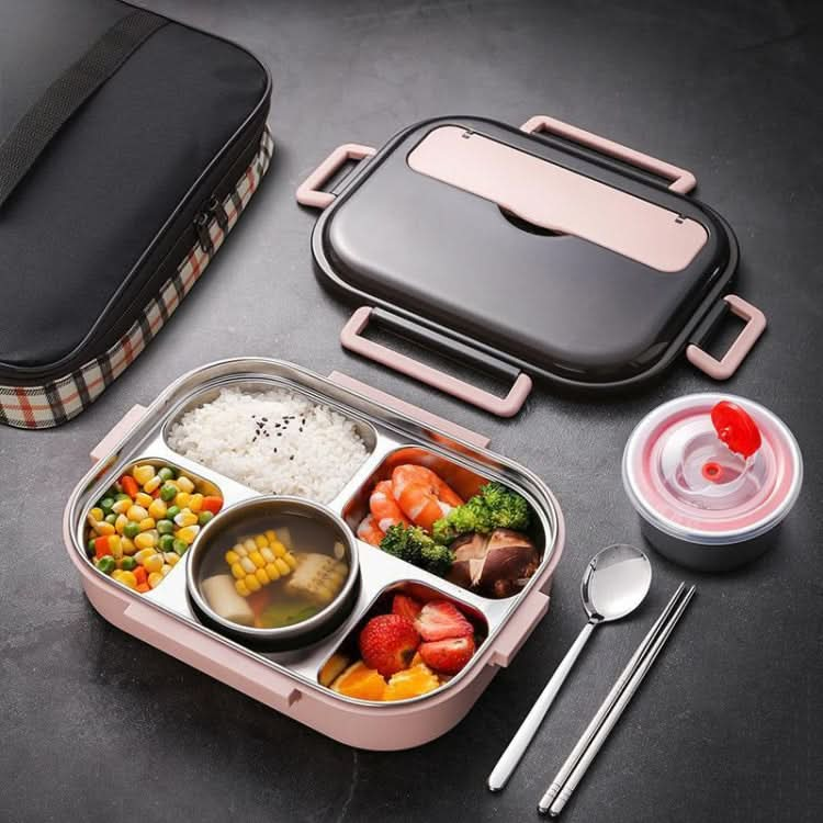 304 Stainless Steel Double-Layer Large-Capacity Portable Lunch Box-Reluova