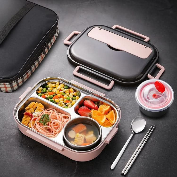 304 Stainless Steel Double-Layer Large-Capacity Portable Lunch Box-Reluova