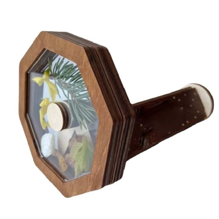 DIY Wooden Rotating Kaleidoscope Toy Gift For Children Reluova