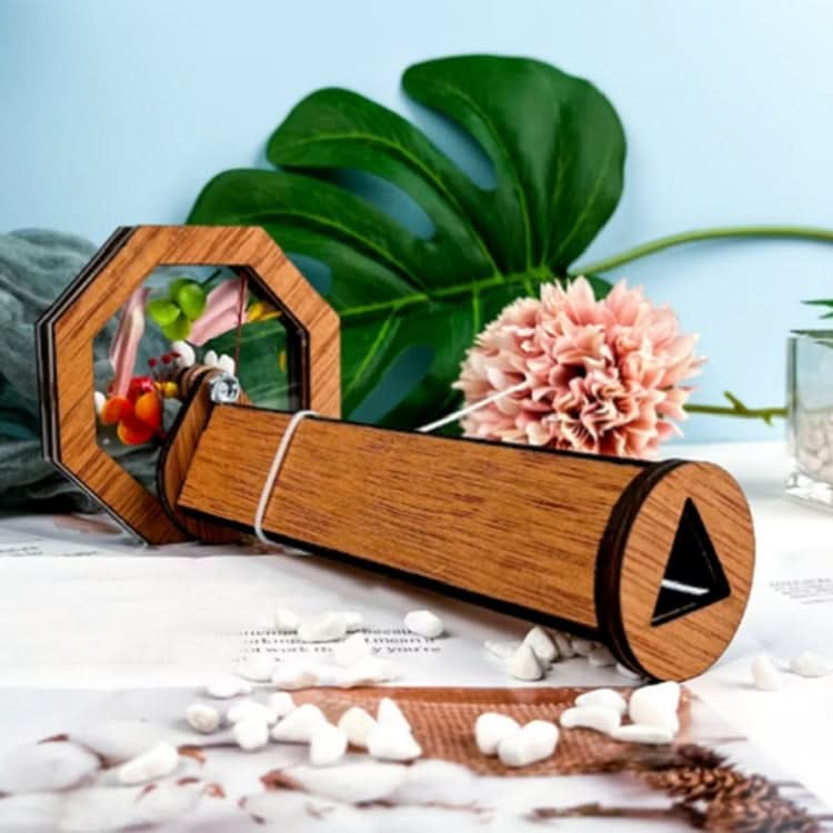 DIY Wooden Rotating Kaleidoscope Toy Gift For Children Reluova