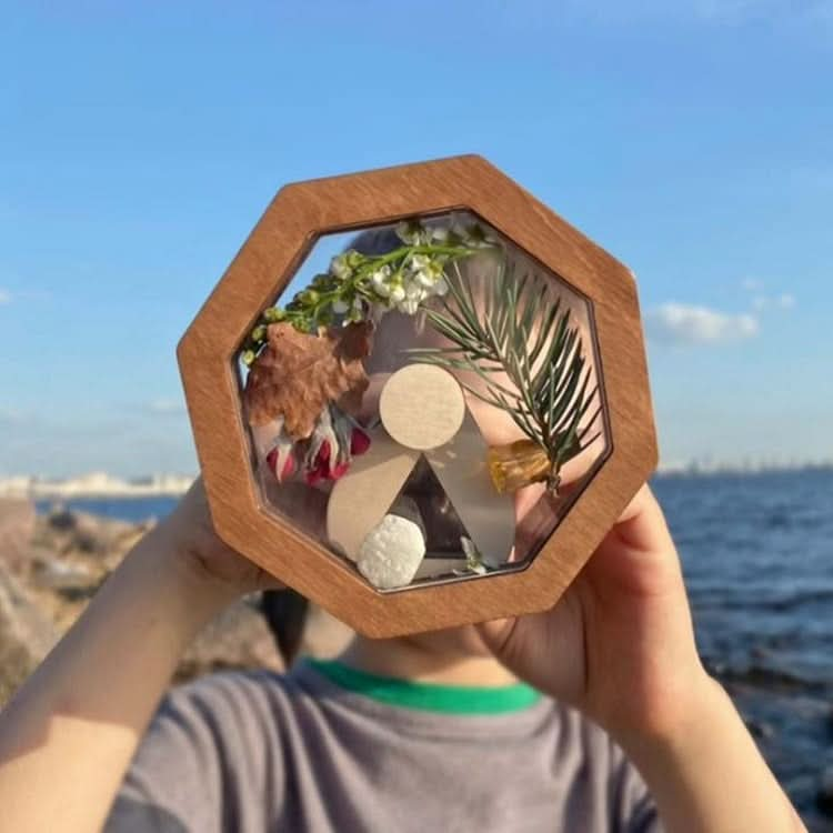 DIY Wooden Rotating Kaleidoscope Toy Gift For Children Reluova