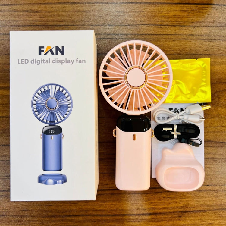 USB Handheld Digital Display Folding Aromatherapy Fan, Battery Capacity: