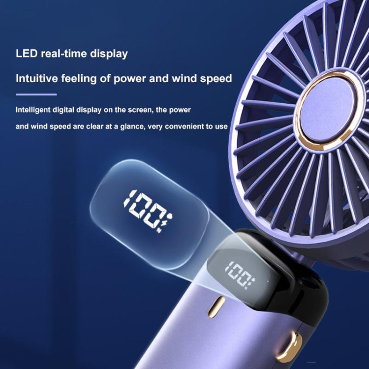 USB Handheld Digital Display Folding Aromatherapy Fan, Battery Capacity: Reluova