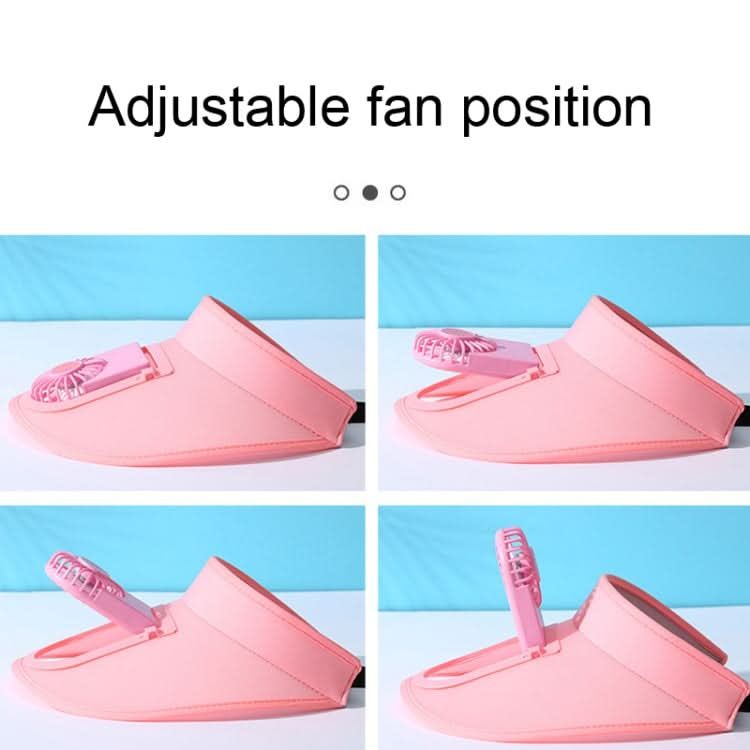 USB Rechargeable Fan Hat Summer Sunshade Large Brim Empty Top Sun Hat Reluova