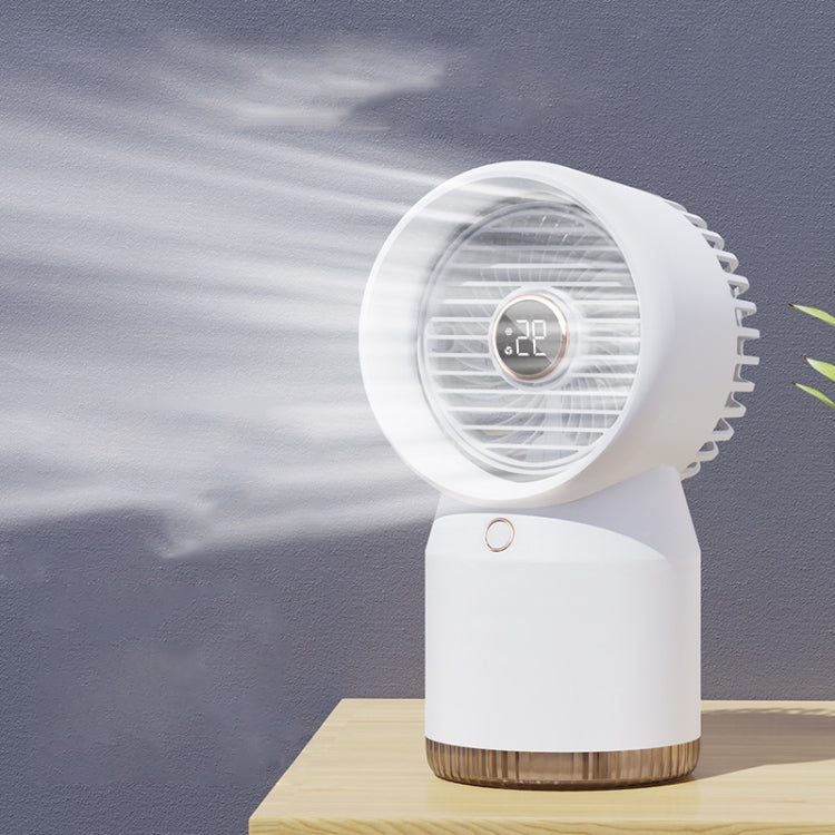 Spray Humidified LED Digital Display Office Home Fan, Style: Reluova