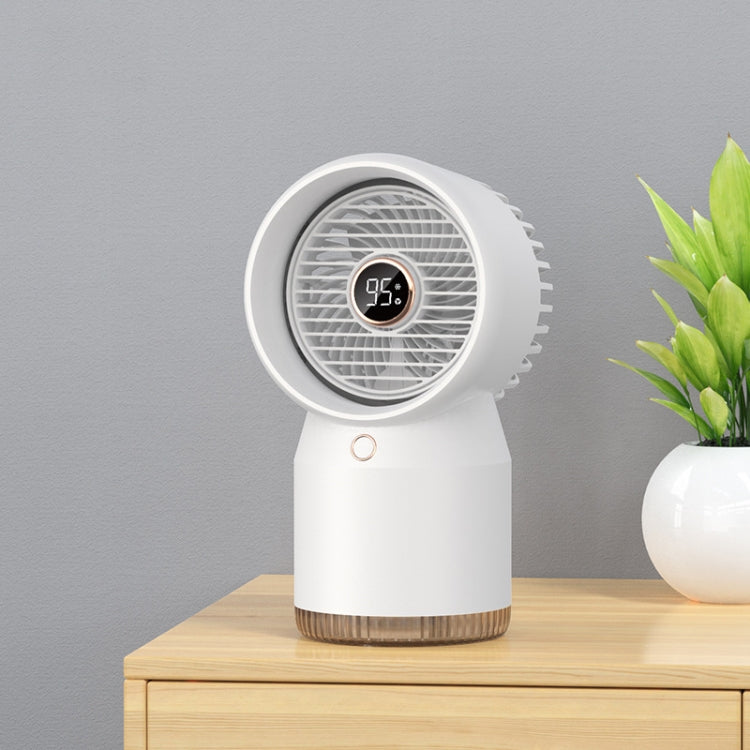 Spray Humidified LED Digital Display Office Home Fan, Style: Reluova